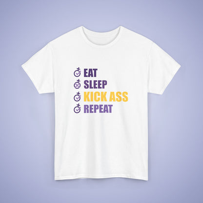 Eat Sleep Kick Ass Repeat Intl Womens Day Unisex Tshirt