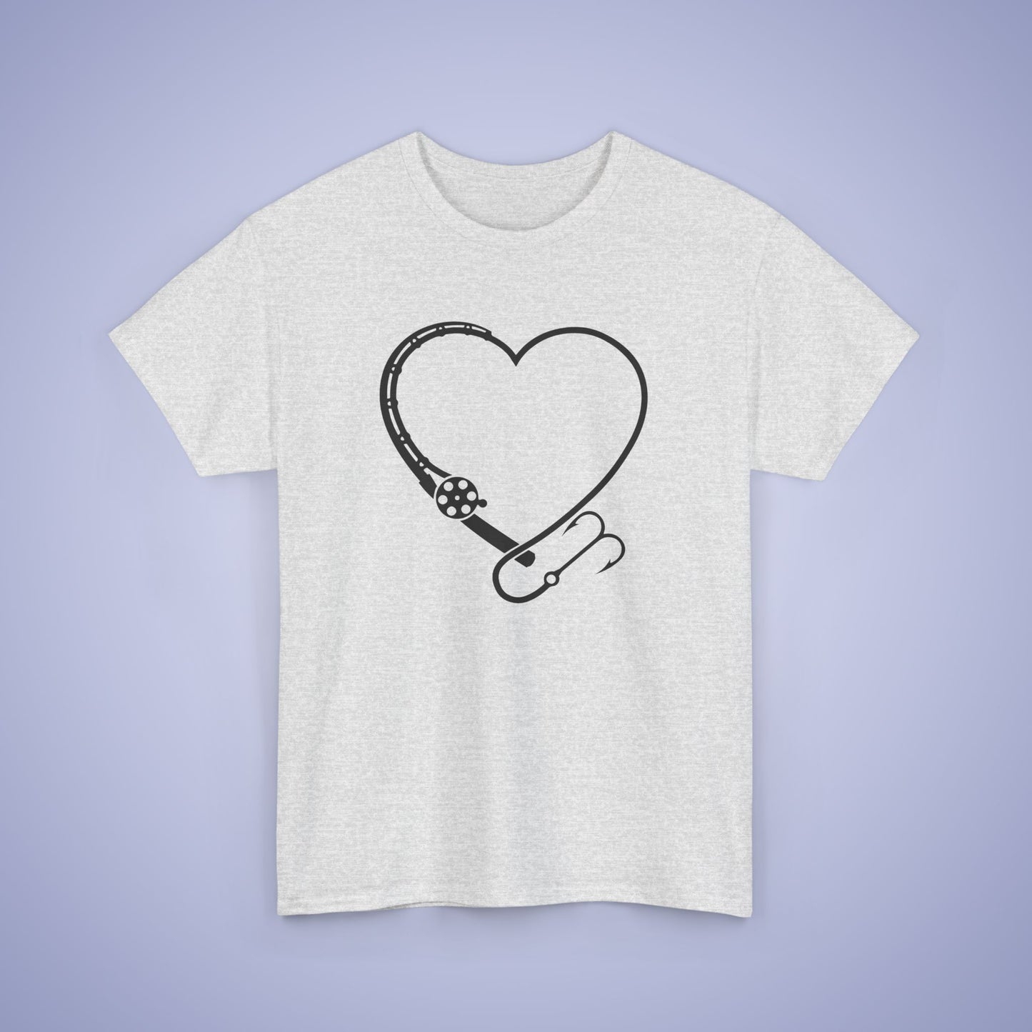 Fishing Loving Heart Unisex T Shirt