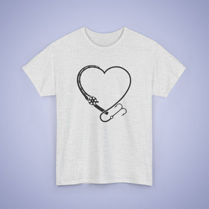 Fishing Loving Heart Unisex T Shirt