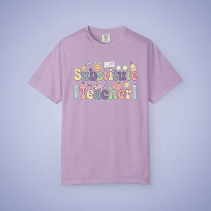 Substitute Teacher T Shirt Retro Comfort Colors Unisex Back to School
