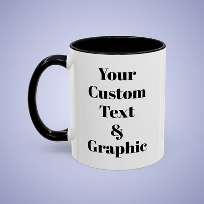Personalized Coffee Mug - 11oz or 15oz Black Ceramic Accent