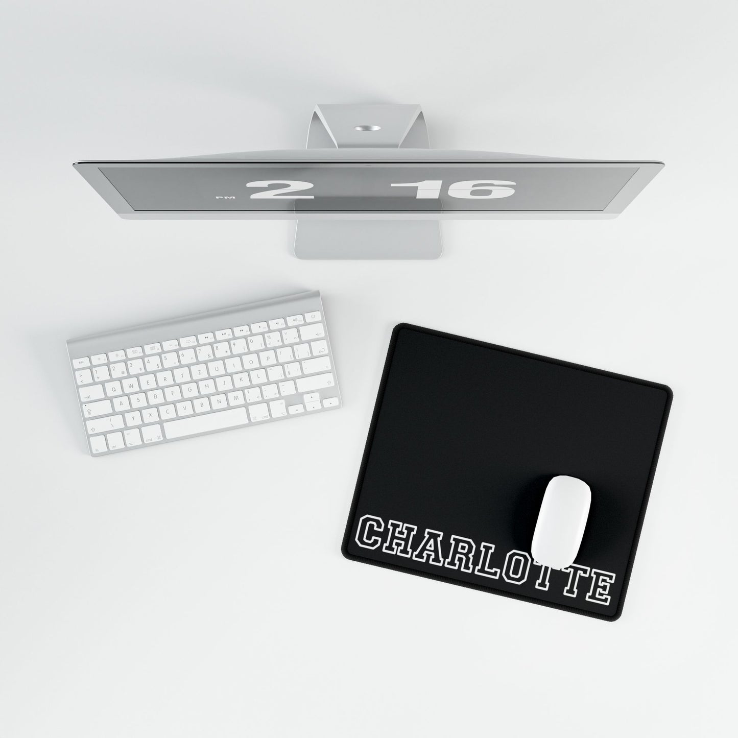University Style Personalized Name XXXXL Black Mouse Pad