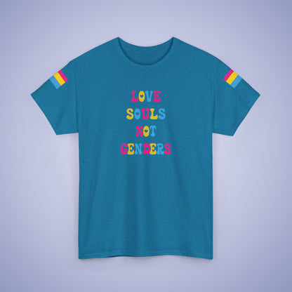 Love Souls Not Gender Pansexual LGBT Pride Month Matching  T Shirt Unisex