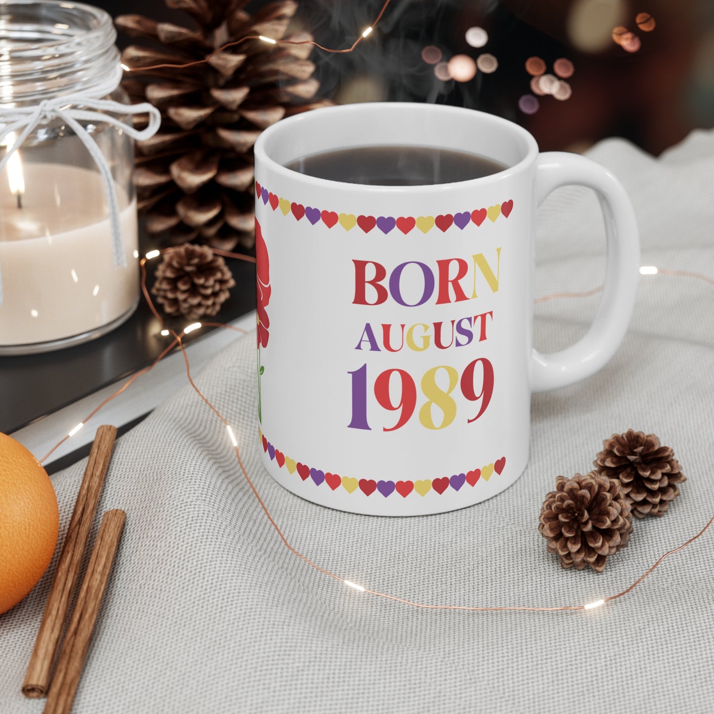 Best Mama Mothers Day August Birth Flower Ceramic Gift Mug