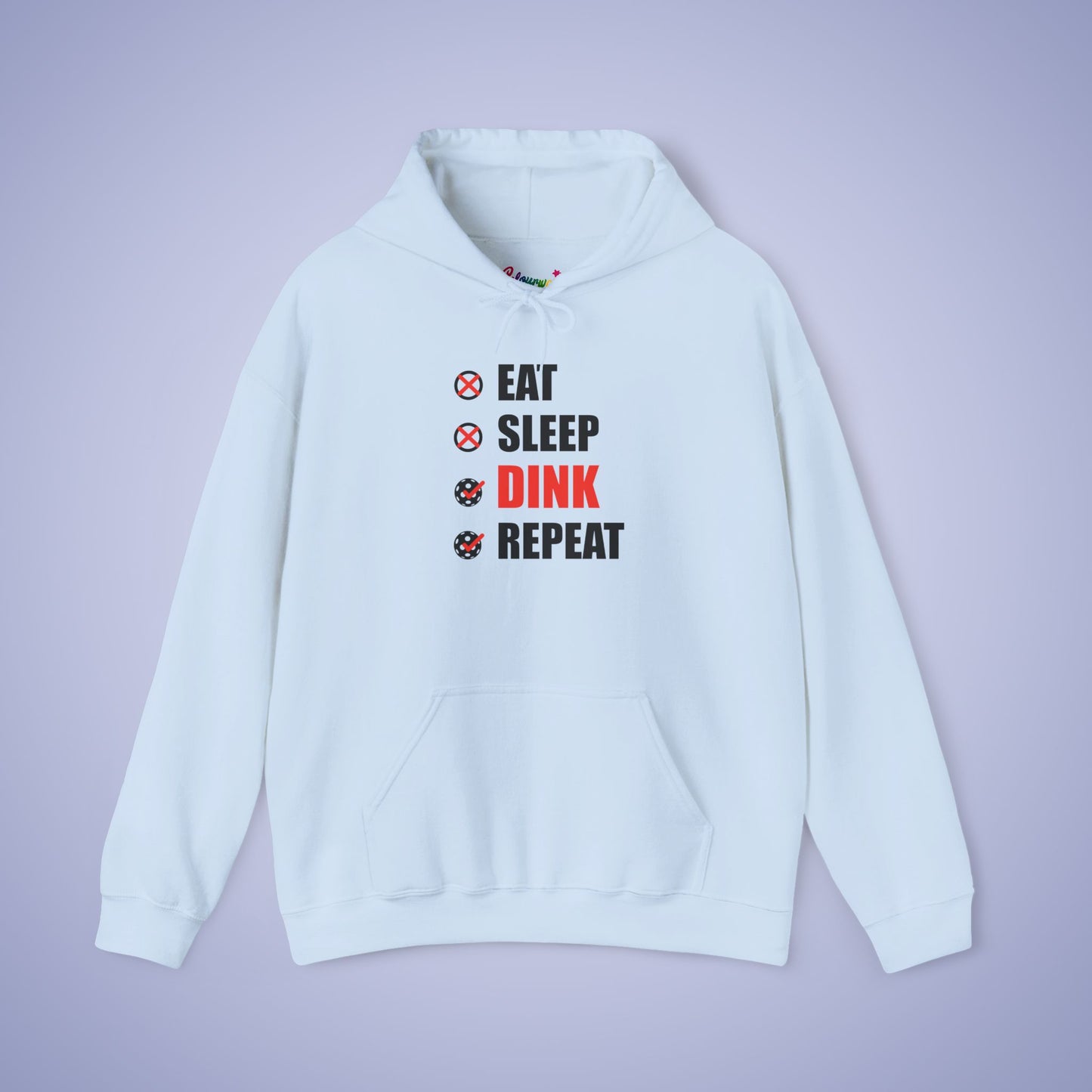 Eat Sleep Dink Repeat Pickleball Hoodie | Funny Pickleball Lover Gift Black Version