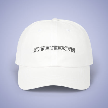 Juneteenth Embroidered Classic Dad Cap Unisex Black Embroidery