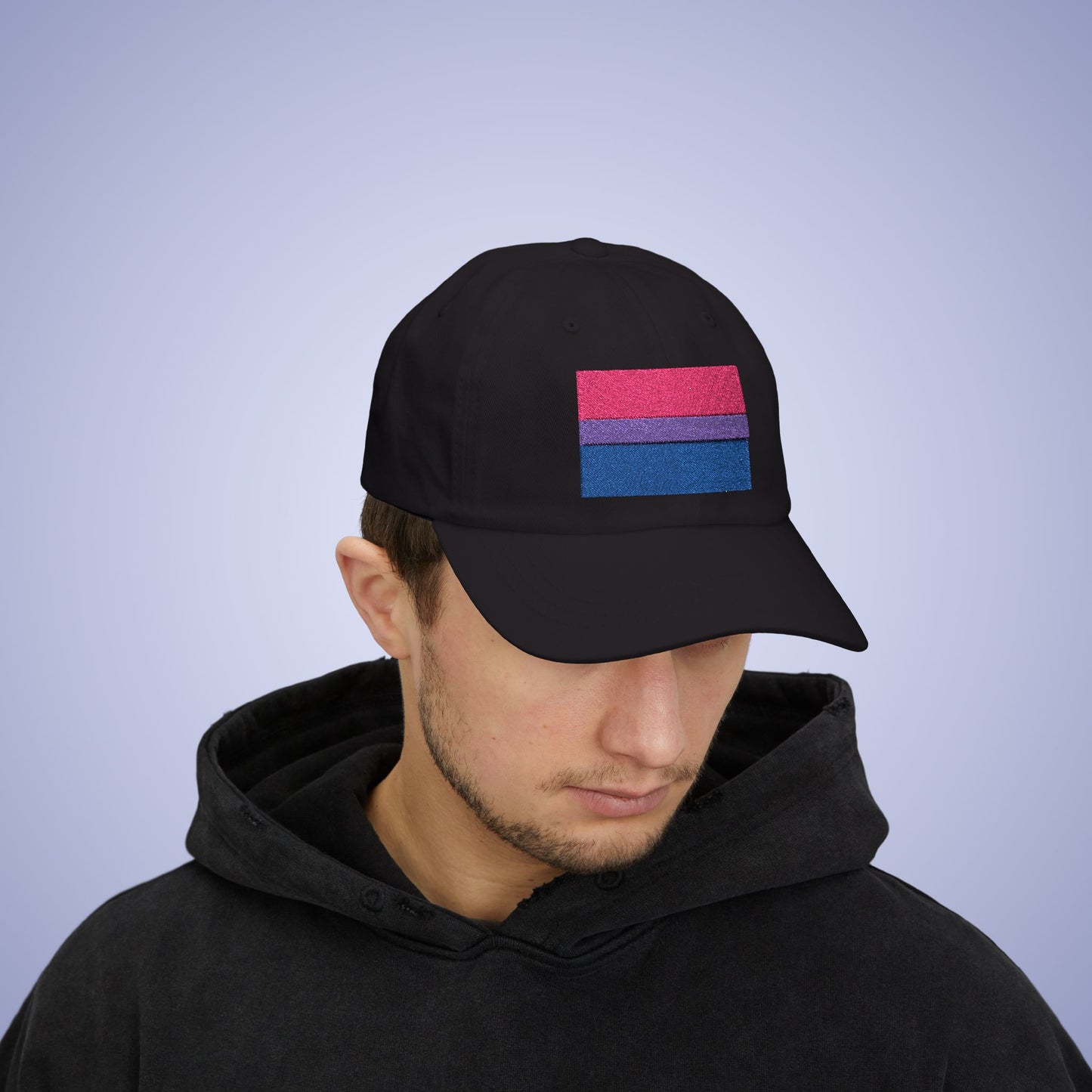 Bi Sexual Flag Pride Month Embroidered Classic Dad Cap Unisex Coloured Embroidery
