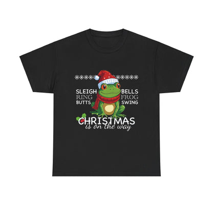 Sleigh Bells Ring Frog Butts Sing Christmas Snark Funny T-shirt