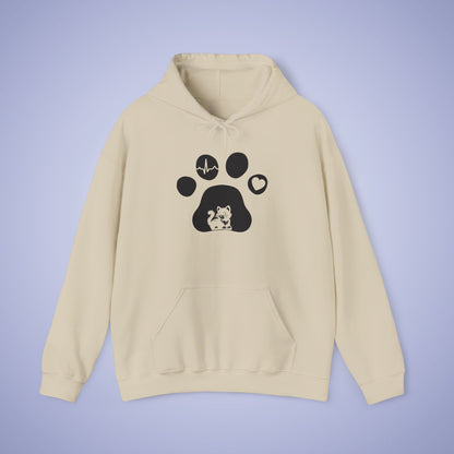Cat Vet Hooded Sweatshirt Veterinarian Gift Double Sided Paw Prints
