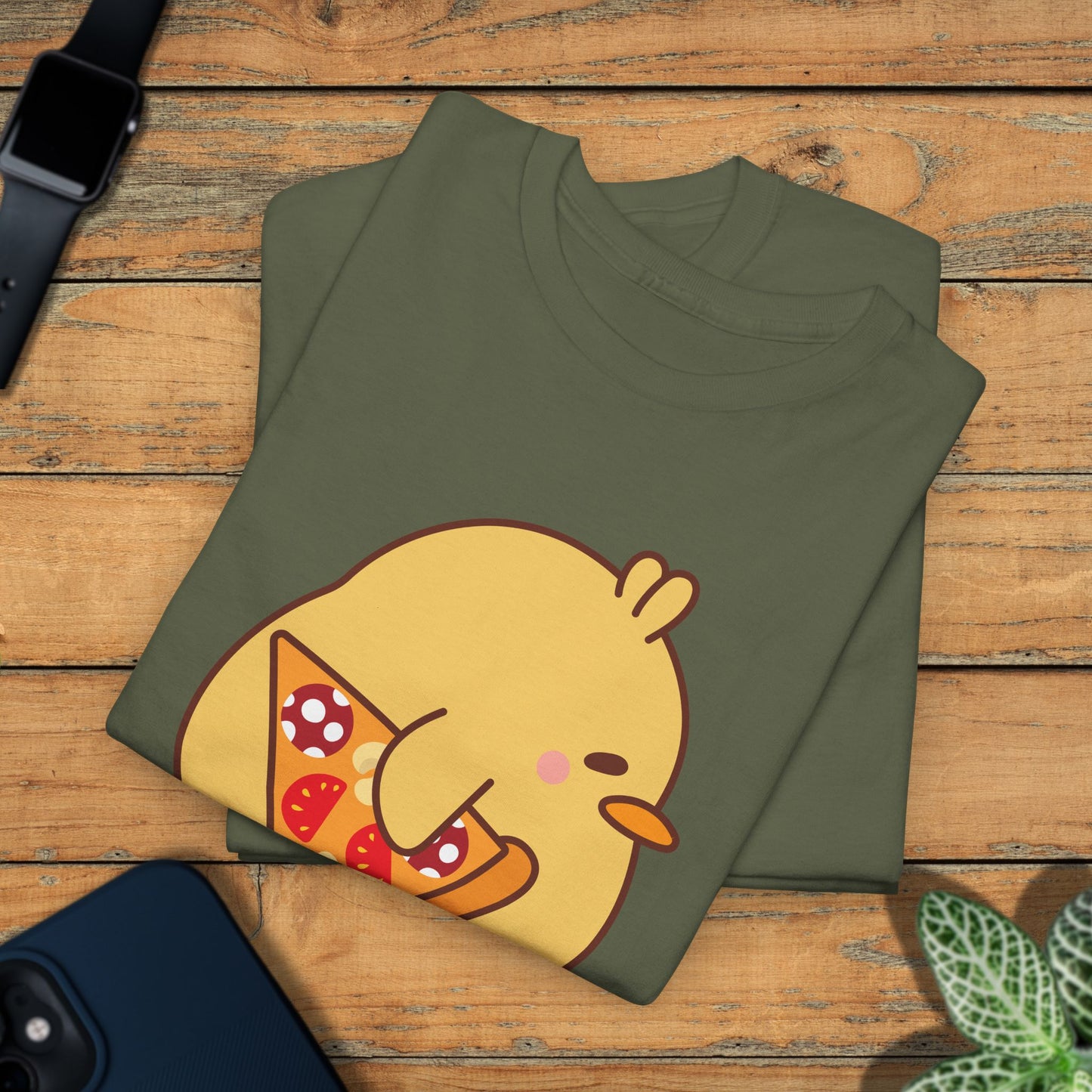 Pizza Lover F CAW F White Cute Funny Chick Unisex Chicken T Shirt