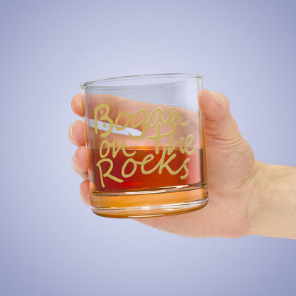 Bogan on the Rocks Bogans Design Funny Rocks Glass Gold