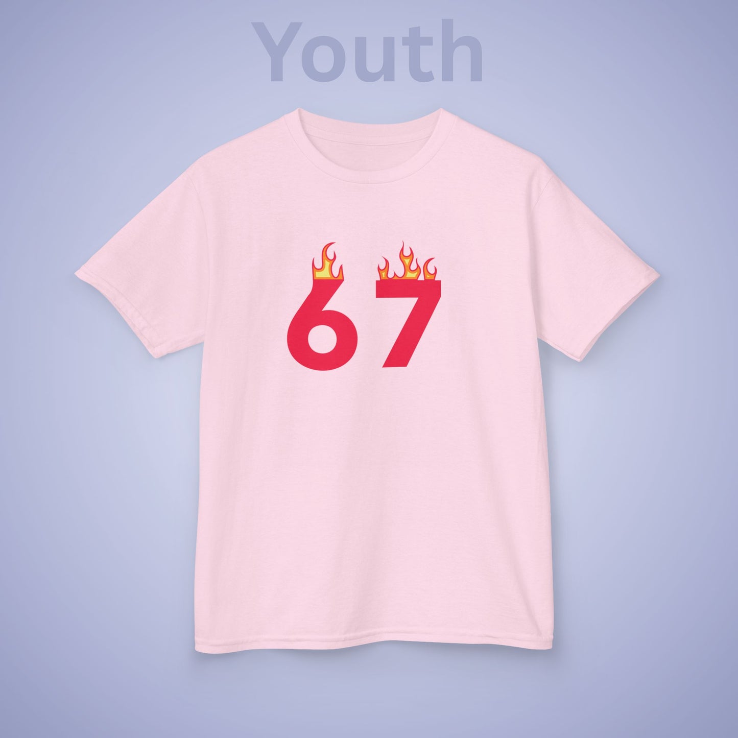 On Fire 67 Tee Fun Trending Kids Cotton T Shirt Six Seven Youth