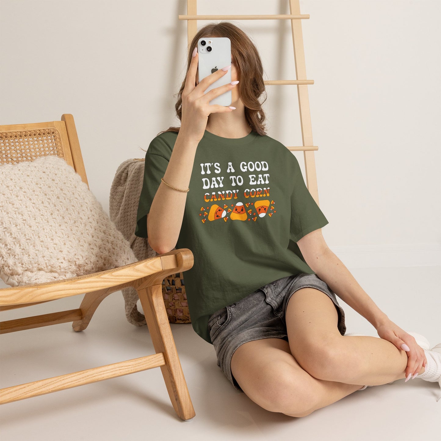 It's a Good Day to Eat Candy Corn Halloween T-Shirt | Funny Graphic Design