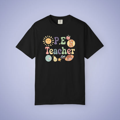 P.E Sports Teacher T Shirt Retro Comfort Colors Unisex Back to School