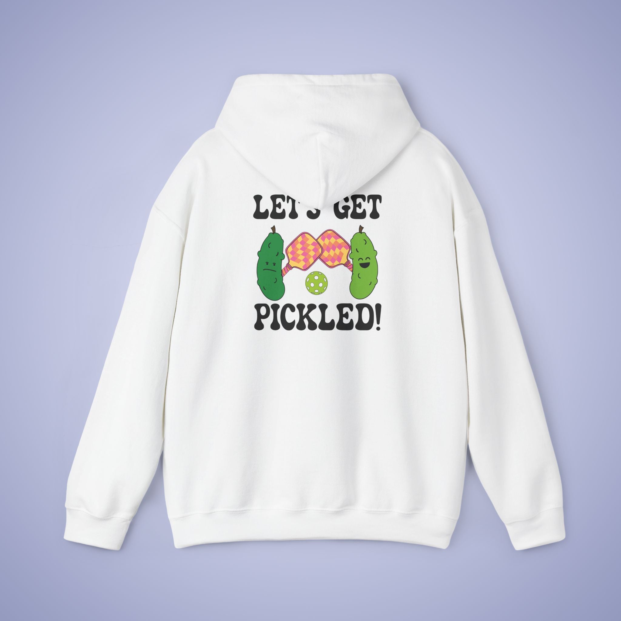 Lets Get Pickled Funny Pickleball Hoodie | Alcohol Drinking Pickleball Pickleball Lover Gift Black Version