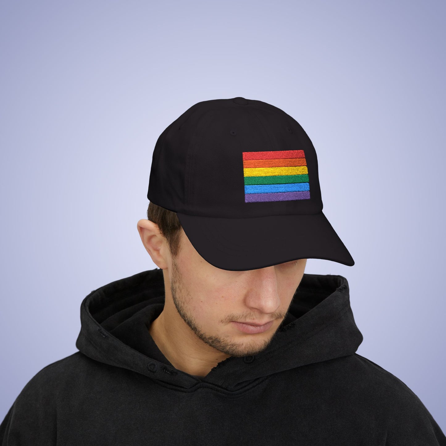 Pride Flag Month Embroidered Classic Dad Cap Unisex Coloured Embroidery