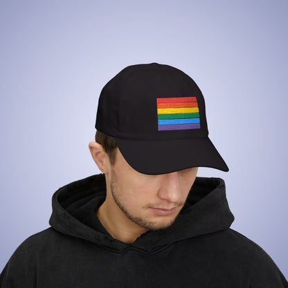 Pride Flag Month Embroidered Classic Dad Cap Unisex Coloured Embroidery