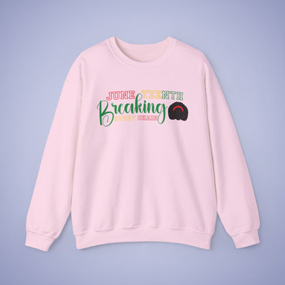 Breaking Every Chain Juneteenth Unisex Crewneck Oversized Sweatshirt