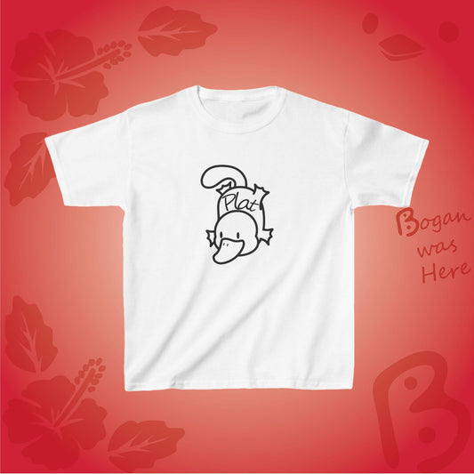 Plat the Platypus Bogan's Design Kids Tshirt