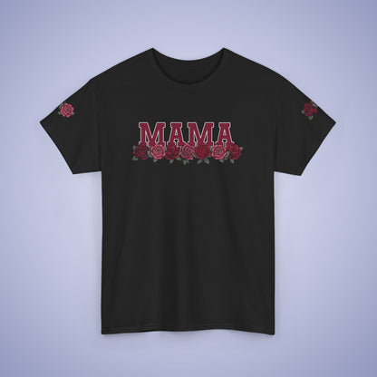 Mama Dark Roses Unisex Heavy T Shirt Personalized Name