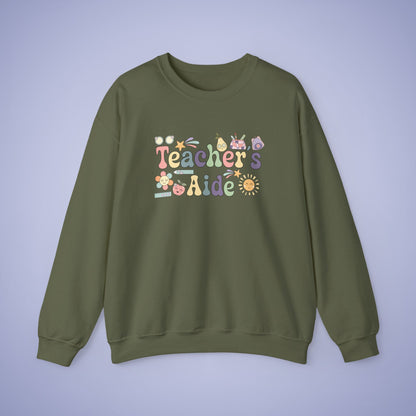 Teachers Aid Teacher Crewneck Sweatshirt Retro Unisex Back to School