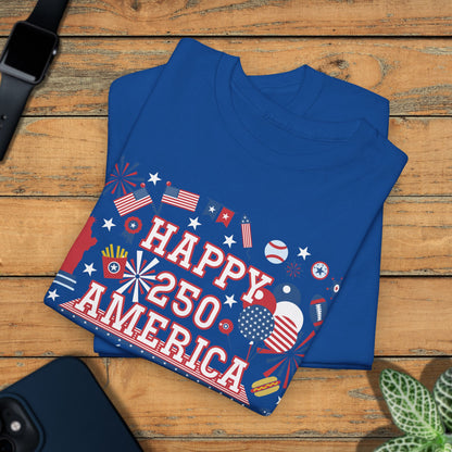 250 Years of Freedom Party Style USA Celebration Unisex T Shirt