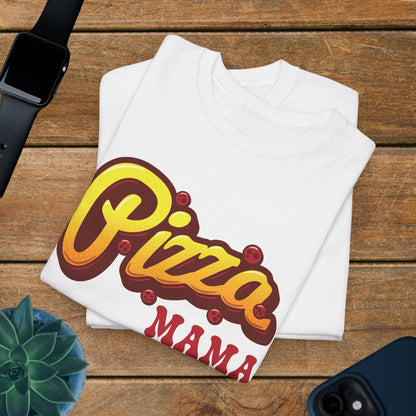 Pizza Mama Graphic Art Pepperoni Pizza Lover Funny Mom or Mothers T Shirt
