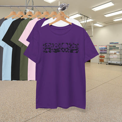 Panda's Paw Prints Two Tone Graphic Tee National Panda Day Unisex T Shirt