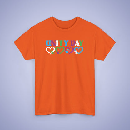 Hearts and Hands Orange Unity Day Teachers T Shirt Unisex