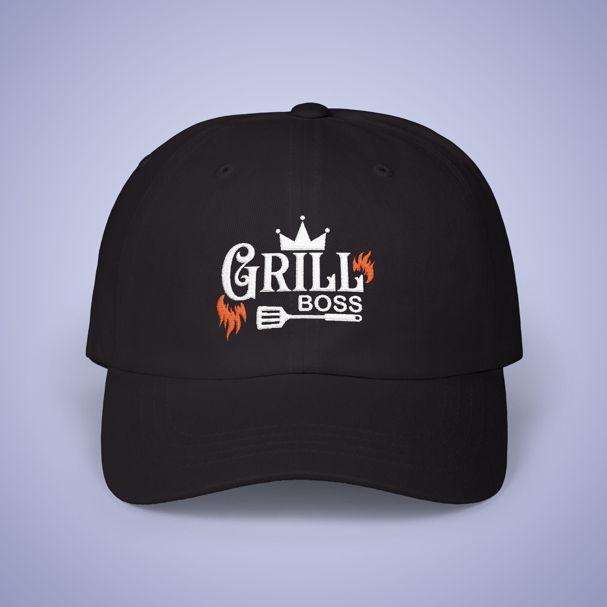 Grill Boss Embroidered Classic Dad Cap Unisex White Embroidery Gift