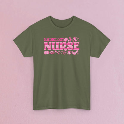 Radiology Nurse Doodle Art Breast Cancer Support Doctor Nurse Unisex T Shirt