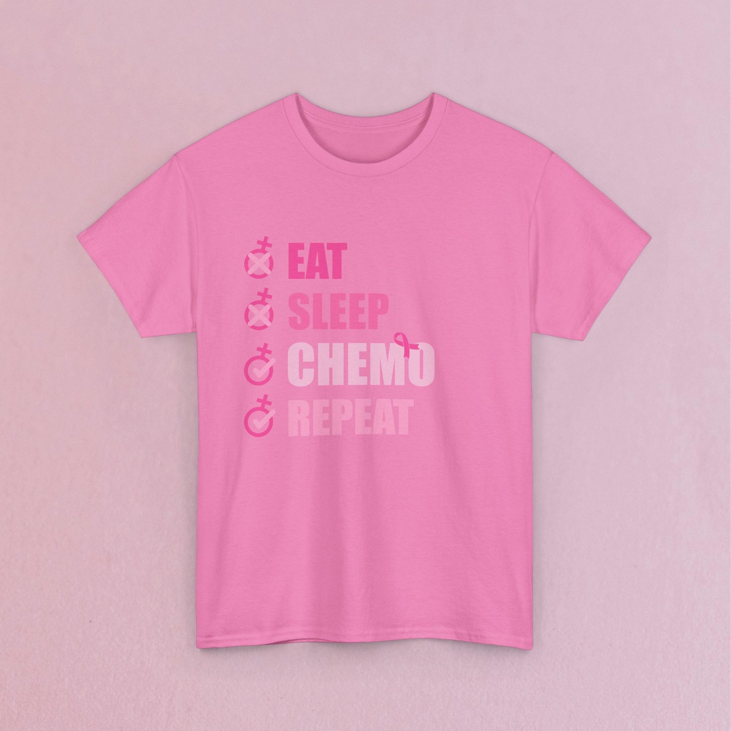 Eat Sleep Chemo Repeat Breast Cancer Survivor Unisex T Shirt
