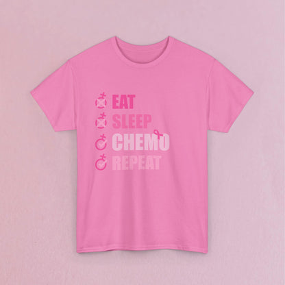 Eat Sleep Chemo Repeat Breast Cancer Survivor Unisex T Shirt