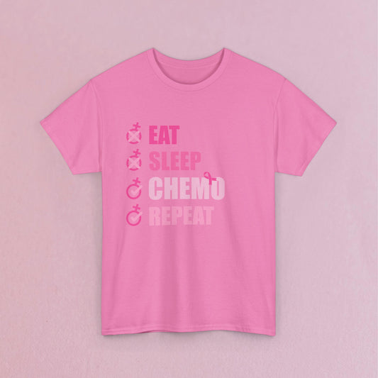 Eat Sleep Chemo Repeat Breast Cancer Survivor Unisex T Shirt