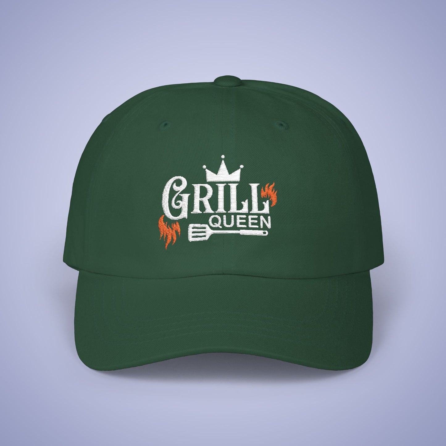Grill Queen Embroidered Classic Dad Cap Unisex White Embroidery Gift
