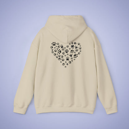 Animal Vet Hooded Sweatshirt Veterinarian Gift Double Sided Paw Prints