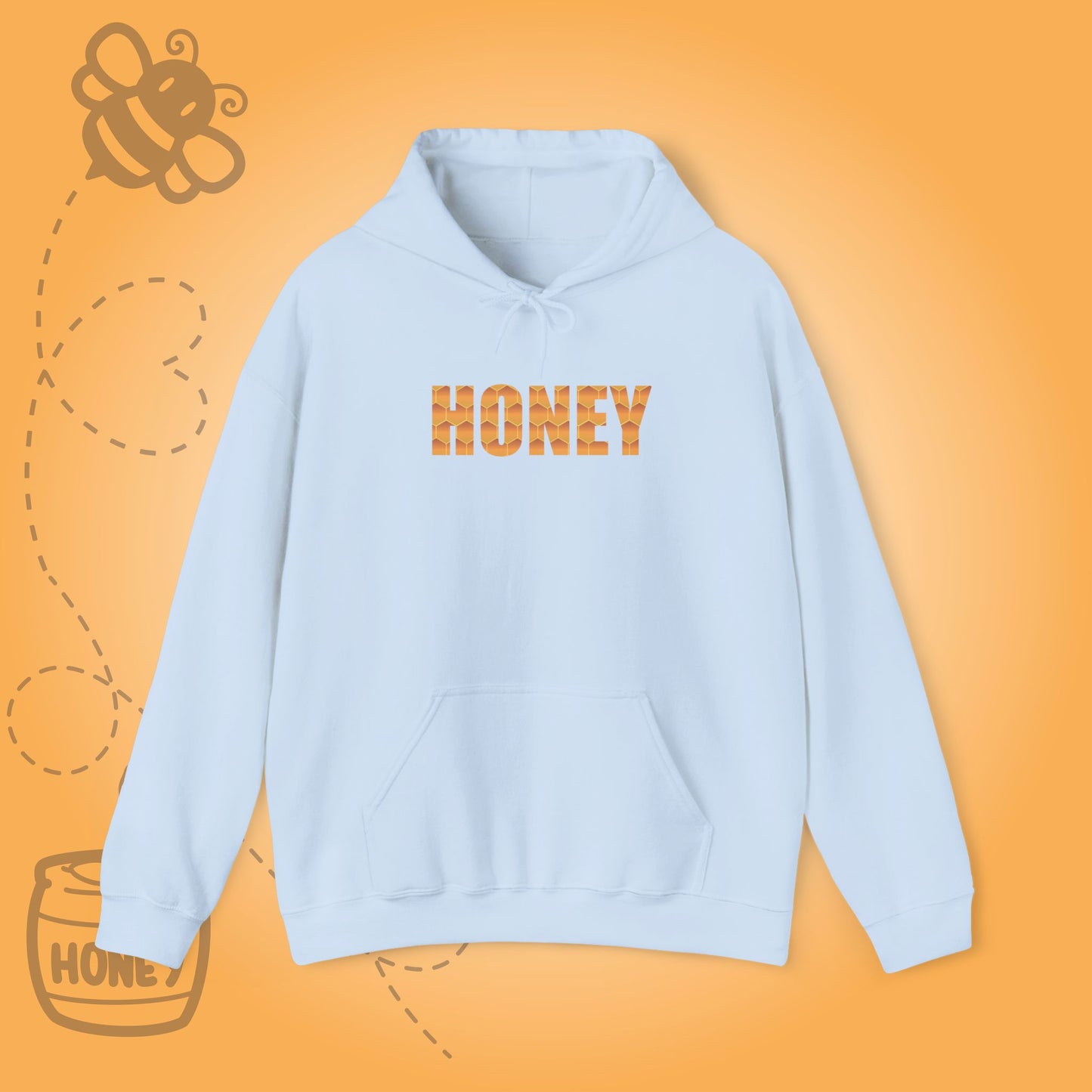 Honey Lover Honeycomb Sweet As Honey Word Art Design Hoodie Sweatshirt