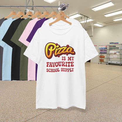 Pizza is my Favourite School Supply Graphic Art Pizza Lover Funny Teacher Unisex T Shirt