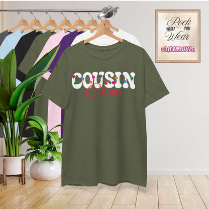Cousin Crew Christmas Lights White Family Matching Unisex T Shirt