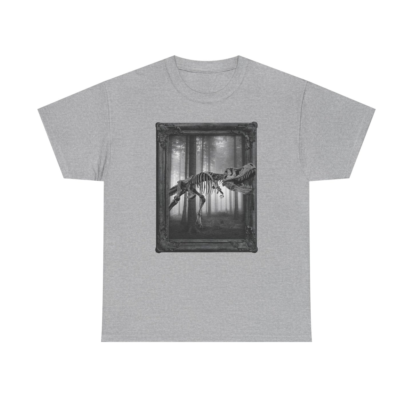 Stalking Skeletal T-Rex Halloween T-Shirt | Dinosaur Photographic Design