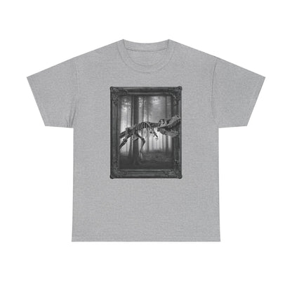 Stalking Skeletal T-Rex Halloween T-Shirt | Dinosaur Photographic Design