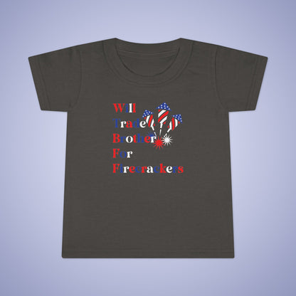 Will Trade Brother for Firecrackers July 4th Toddler Funny T Shirt Unisex