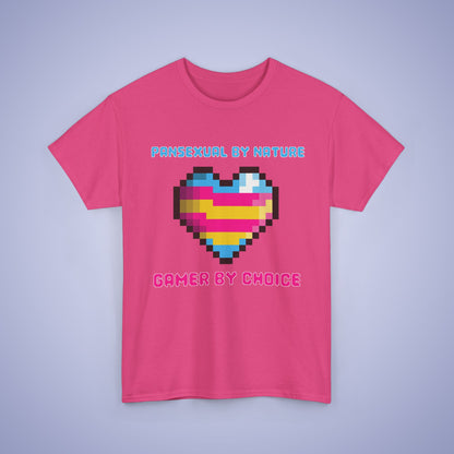 Pansexual By Nature Gamer By Choice LGBT Pride Month Matching  T Shirt Unisex