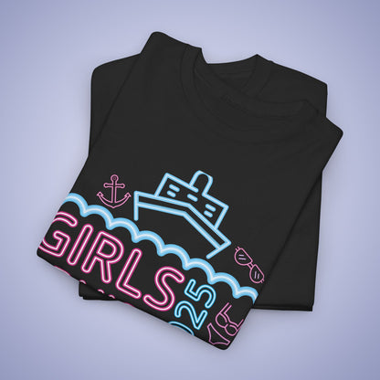 Girls Cruise 2025 Neon Unisex T Shirt Fun Vacation Shirt