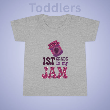 First Grade is my Jam Blackberry Kids Cotton T Shirt Back To School Toddler