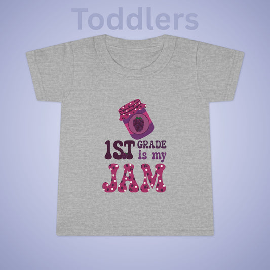 First Grade is my Jam Blackberry Kids Cotton T Shirt Back To School Toddler