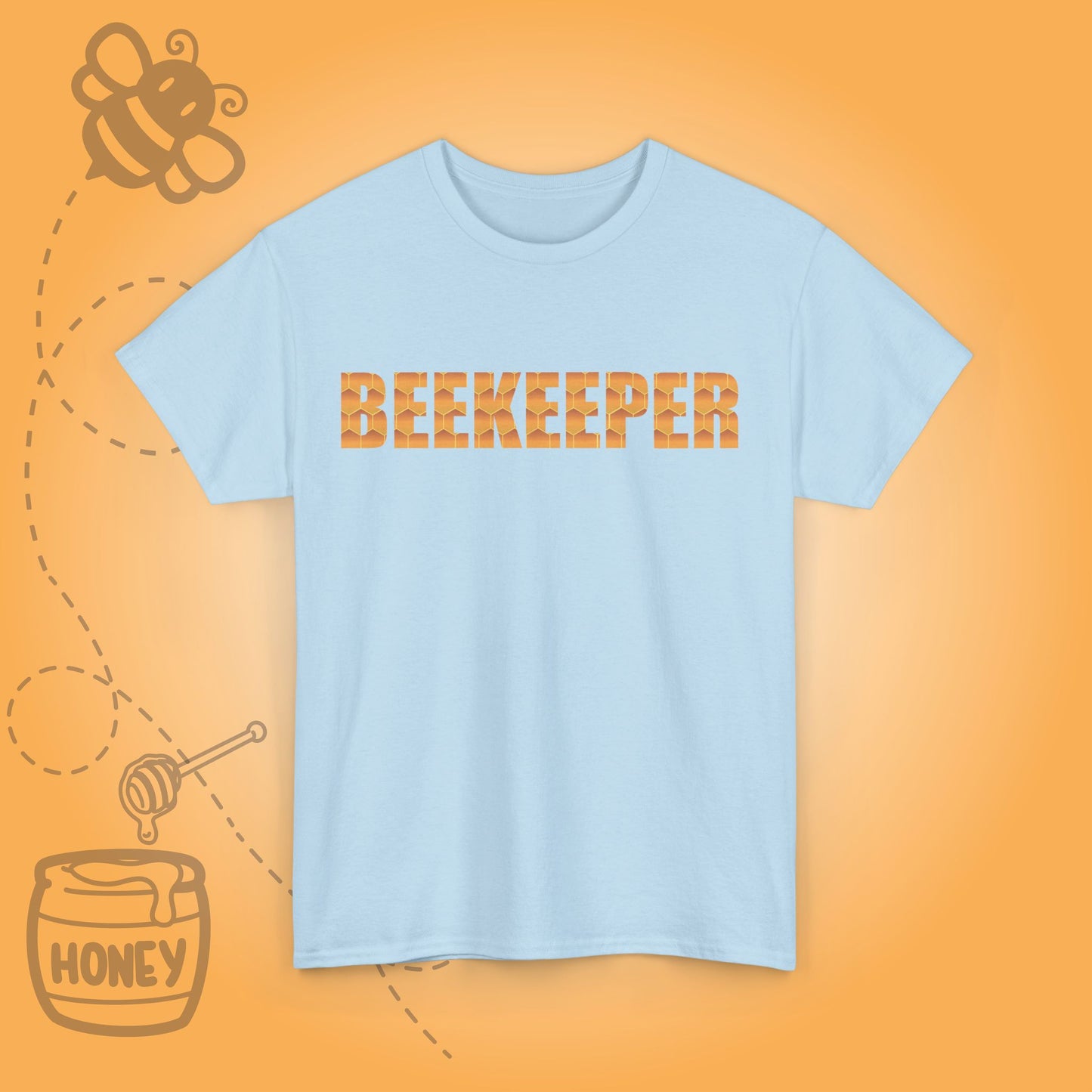 Beekeeper Sweet As Honey Honeycomb Word Art Design Unisex Tshirt