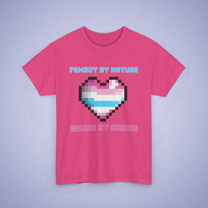 Femboy By Nature Gamer By Choice LGBT Pride Month Matching  T Shirt Unisex