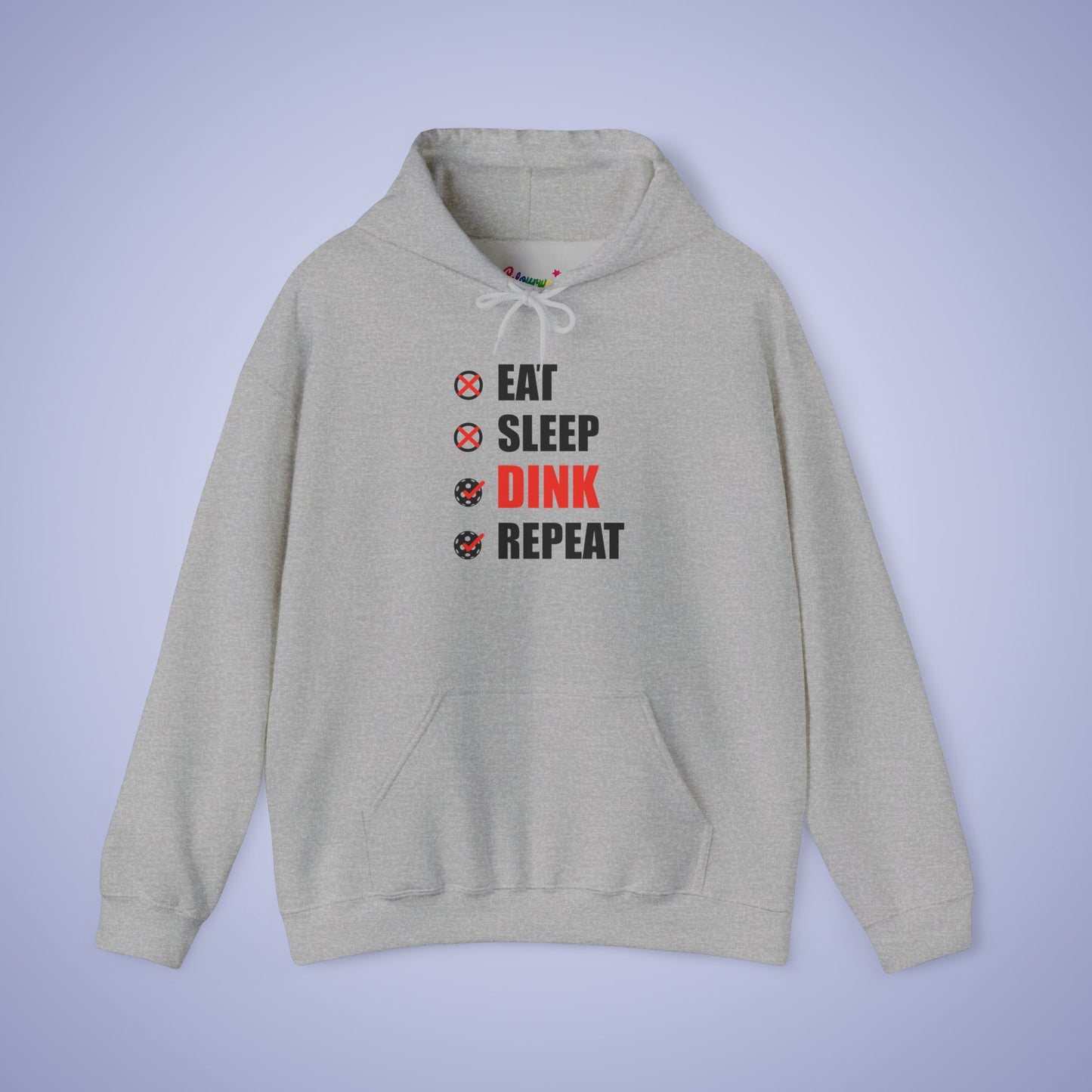 Eat Sleep Dink Repeat Pickleball Hoodie | Funny Pickleball Lover Gift Black Version