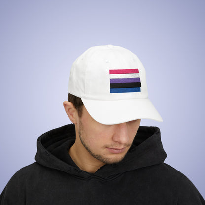 Gender Fluid Flag Pride Month Embroidered Classic Dad Cap Unisex Coloured Embroidery